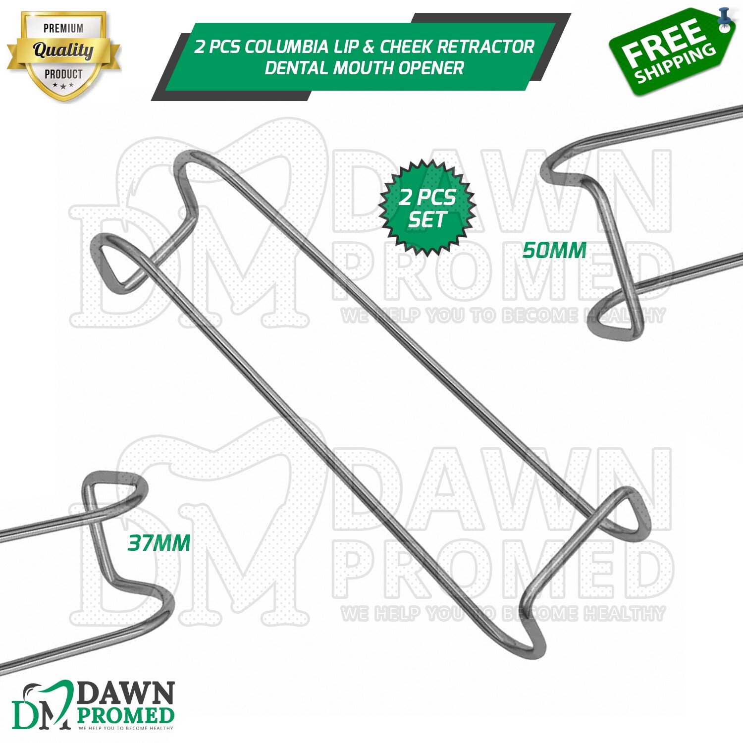 2 Pcs Columbia Lip & Cheek Retractor 5.5″ Dental Mouth Opener Orthodontic Inst