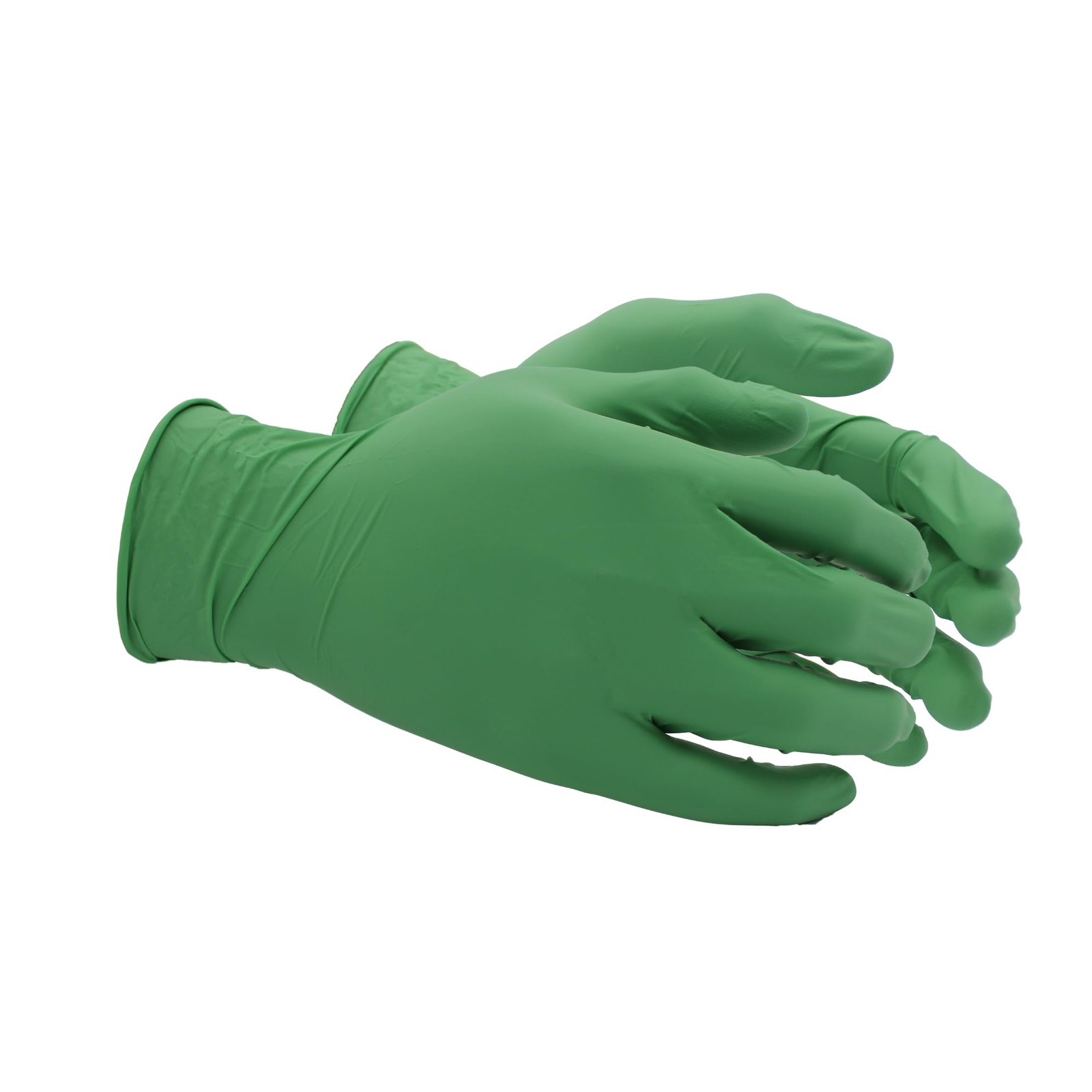 Large Green Disposable Nitrile Gloves Eco Best Technology Food Safe Protection