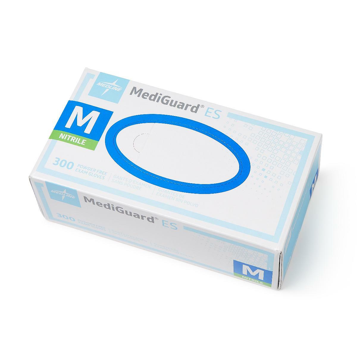 *1-Box* Medline MediGuard ES Powder Free Nitrile 300 Gloves Medium MG3002