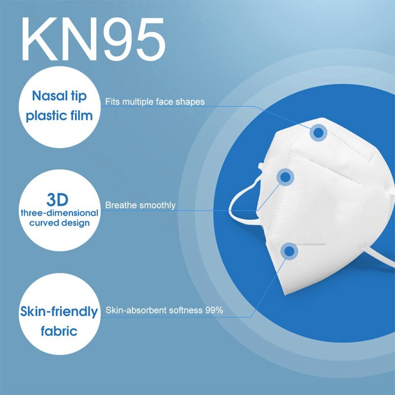 [BLACK] KN95 Face Mask Disposable Protective Respirator Non Medical Cover X10