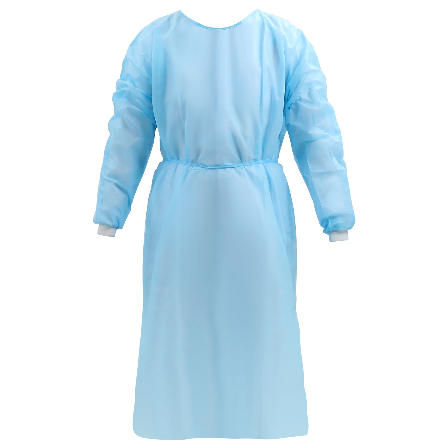 10*Disposable Lab Coats 30gsm SMS Knee Length with Pockets Knit Cuffs 120*140cm