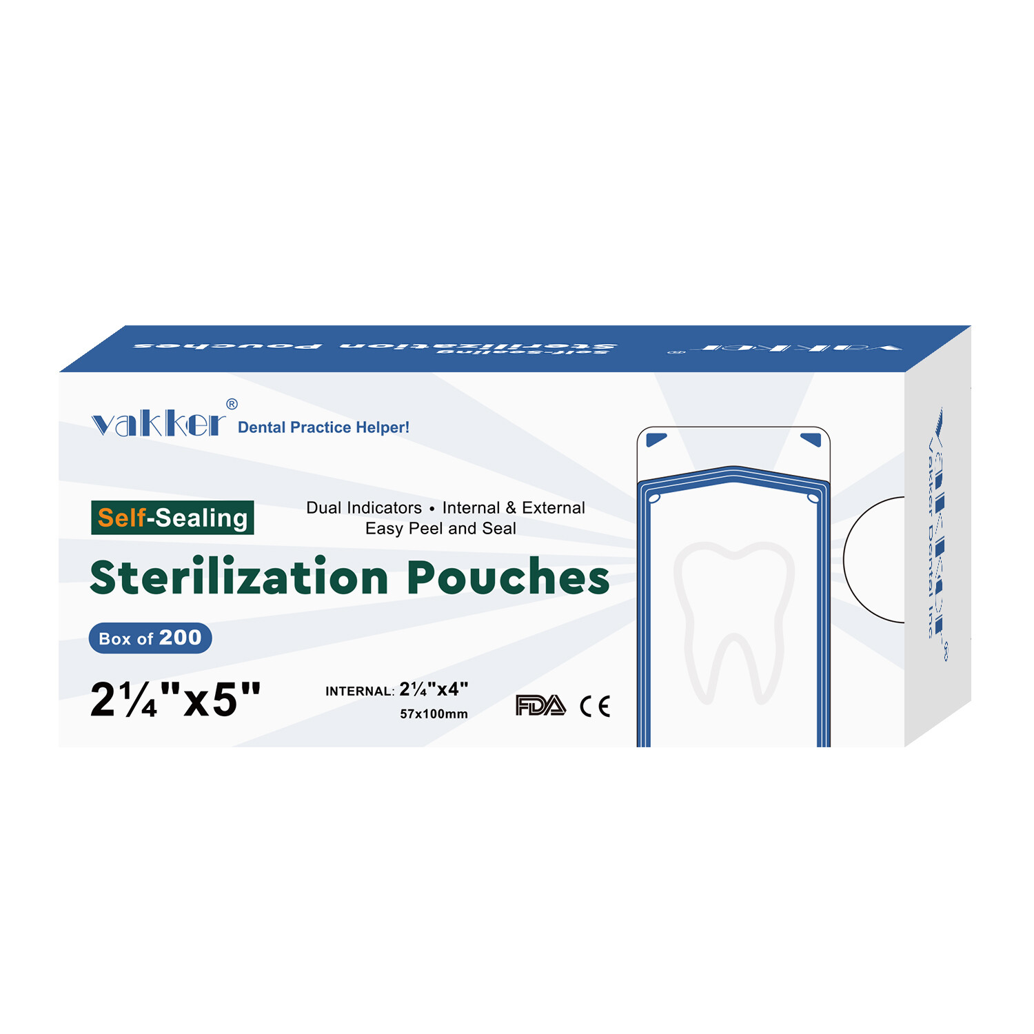 Self Sterilization Pouches Autoclave Sterilizer Bags Dental Medical Tattoo Nail