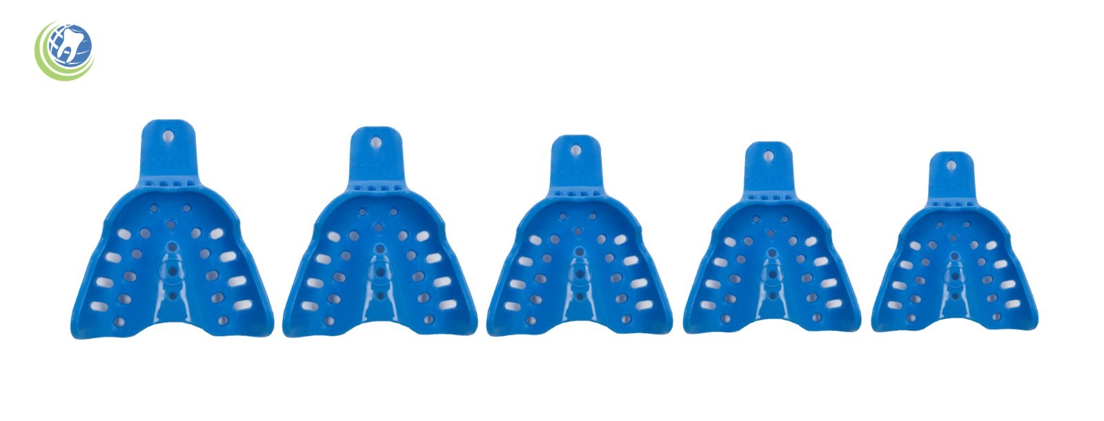 Dental Plastic Edentulous Disposable Impression Trays Autoclavable Upper 5 Sizes