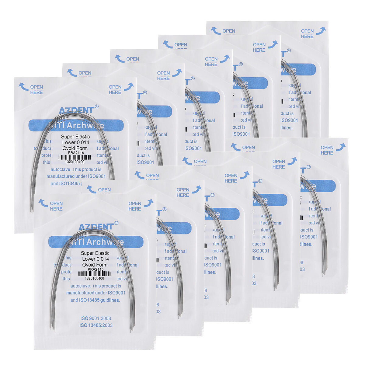 AZDENT Dental Orthodontic Super Elastic Niti Arch Wire Round Ovoid Form