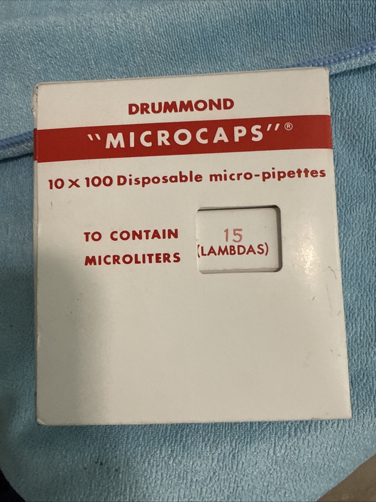 Drummond Scientific MicroCaps 15 µL Disposable Micro-Pipettes Case 1-000-0150