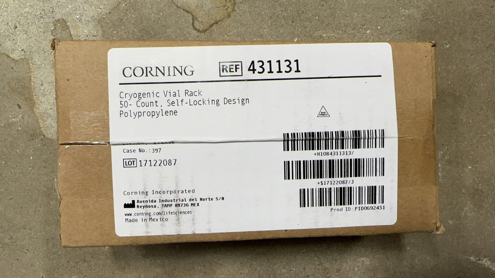Corning™ 431131 Cryogenic Vial Rack, 50-count, 2/case
