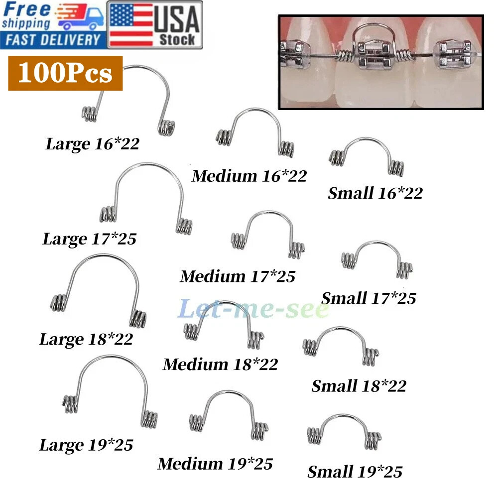 100Pcs Dental Orthodontic Torquing Torque Rectangular Spring Anterior Teeth USA