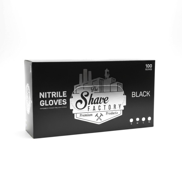 Professional Barbershop Nitrile Glove – 100ct Black Medium to X-Large