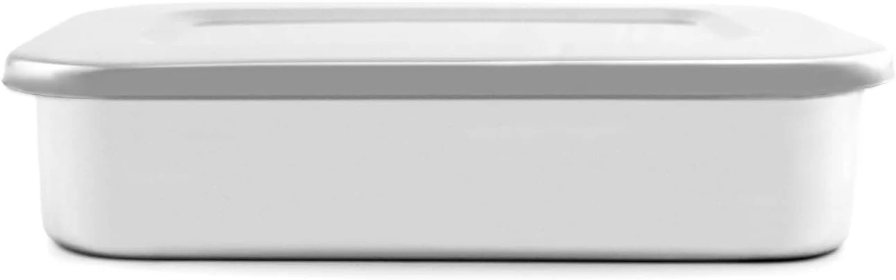 2 Pack 8in Stainless Steel Instrument Trays with Lids Square Sterilization Box