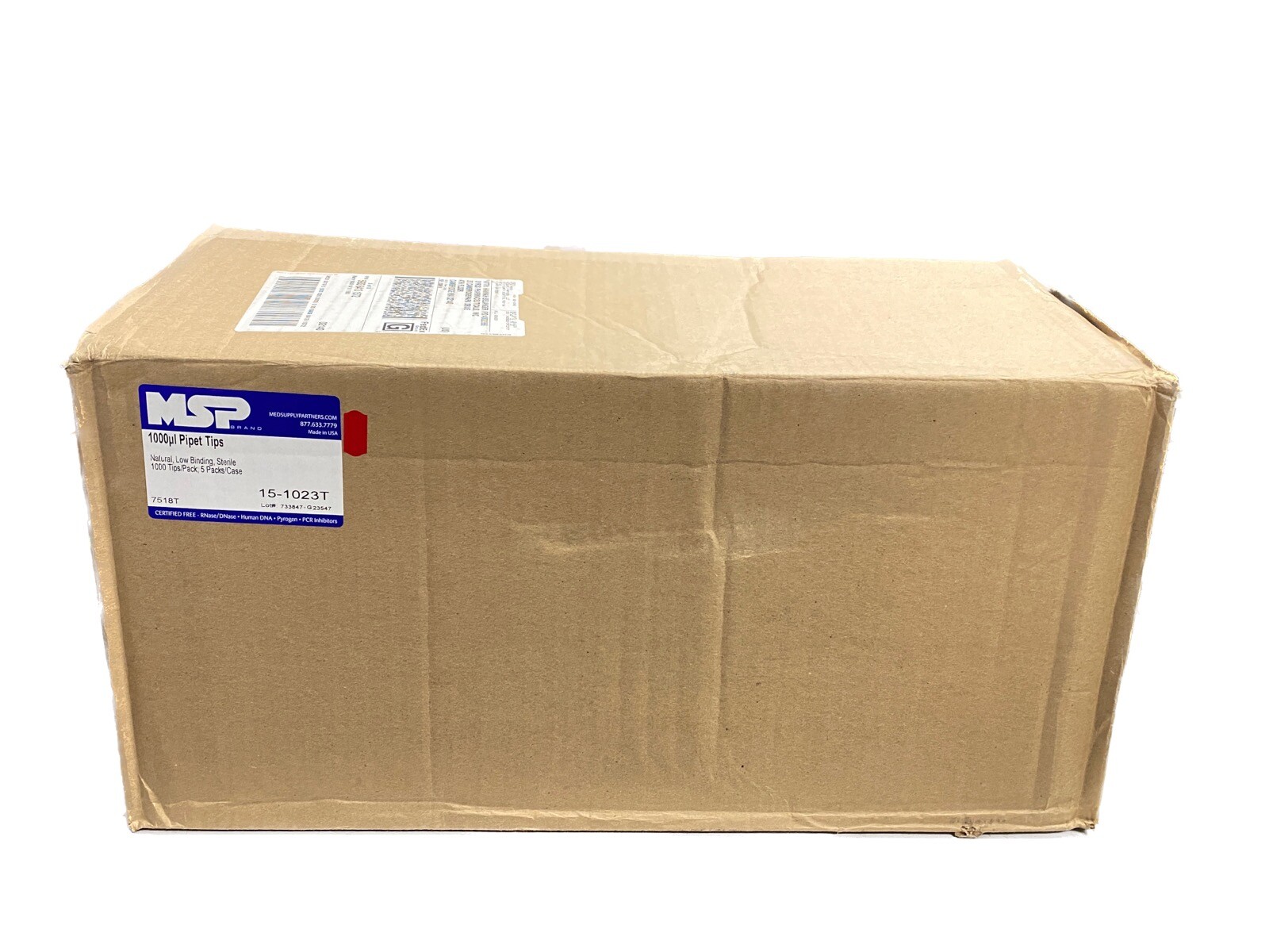 (5000/Cs) MSP 1000uL Low Binding Pipet Tips 50x 10/Rack 15-1023T