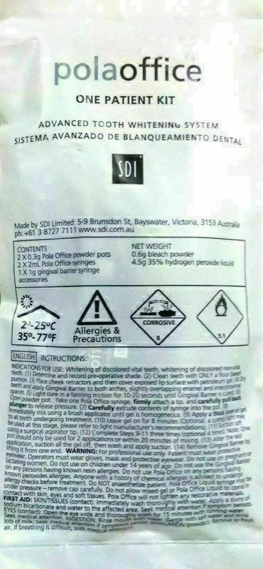 Dental SDI POLA OFFICE Tooth Whitening System 1 Pateint Kit !!