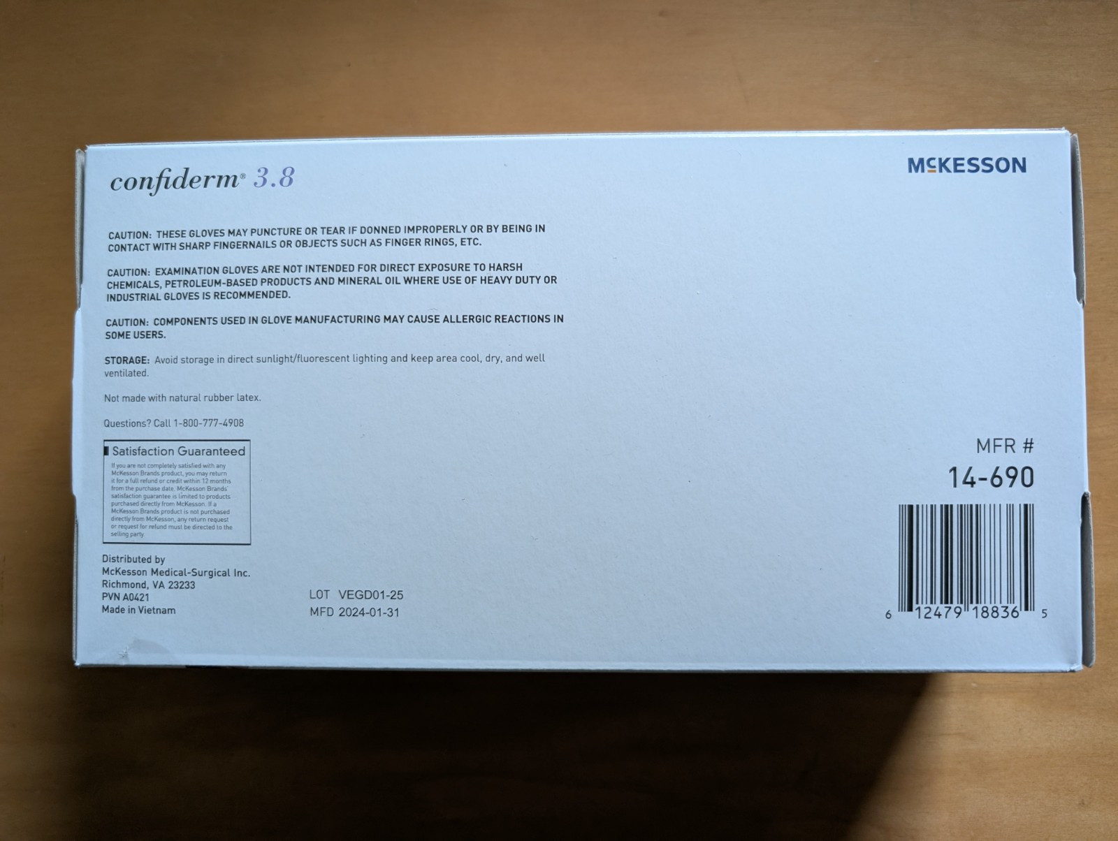 McKesson Confiderm 3.8 Nitrile Exam Glove Extra large – 100 per Box