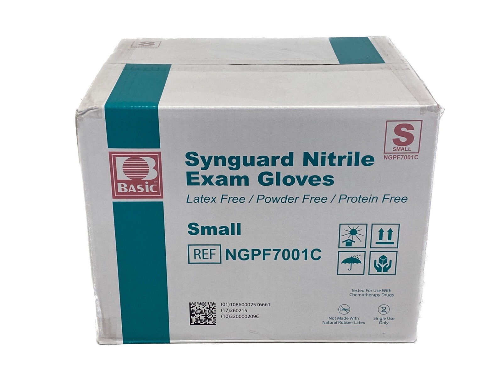 (1000/Cs) MAVERIC Synguard Disposable Nitrile Exam Gloves – Size Small – Blue