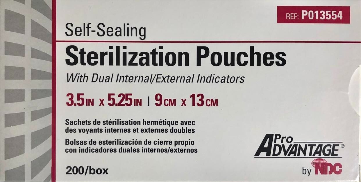 Pro Advantage SELF-SEALING STERILIZATION POUCHES 3.5″X5.25″/9cmX13cm/ QYT 200