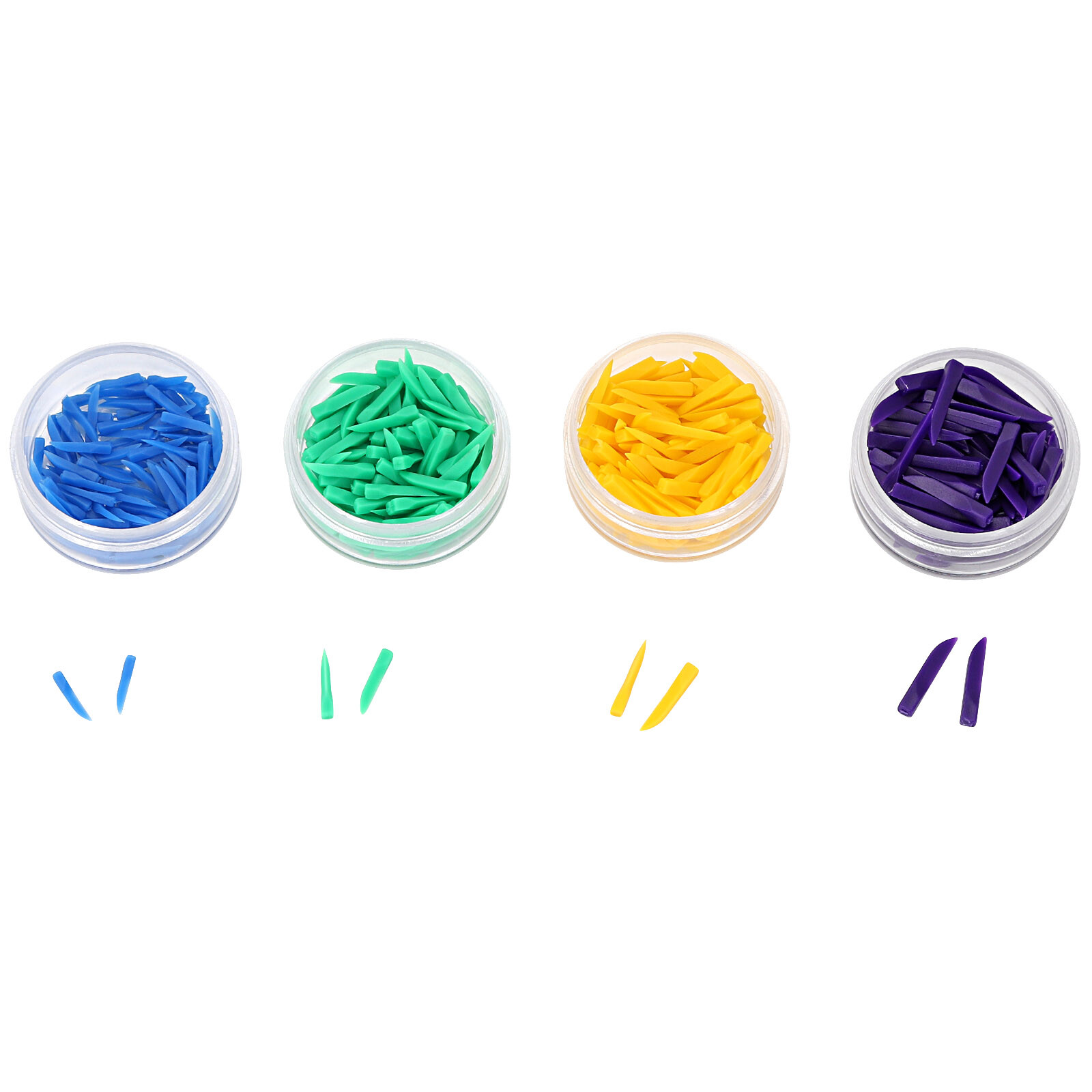 Dental Disposable Wedges 4 Colors Plastic for Dental Fillings Tooth Gap Wedge