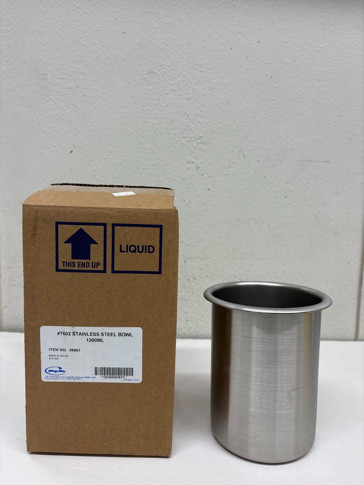 Whip Mix 1200ml Stainless Steel bowl st #08842 or bowl only #09067