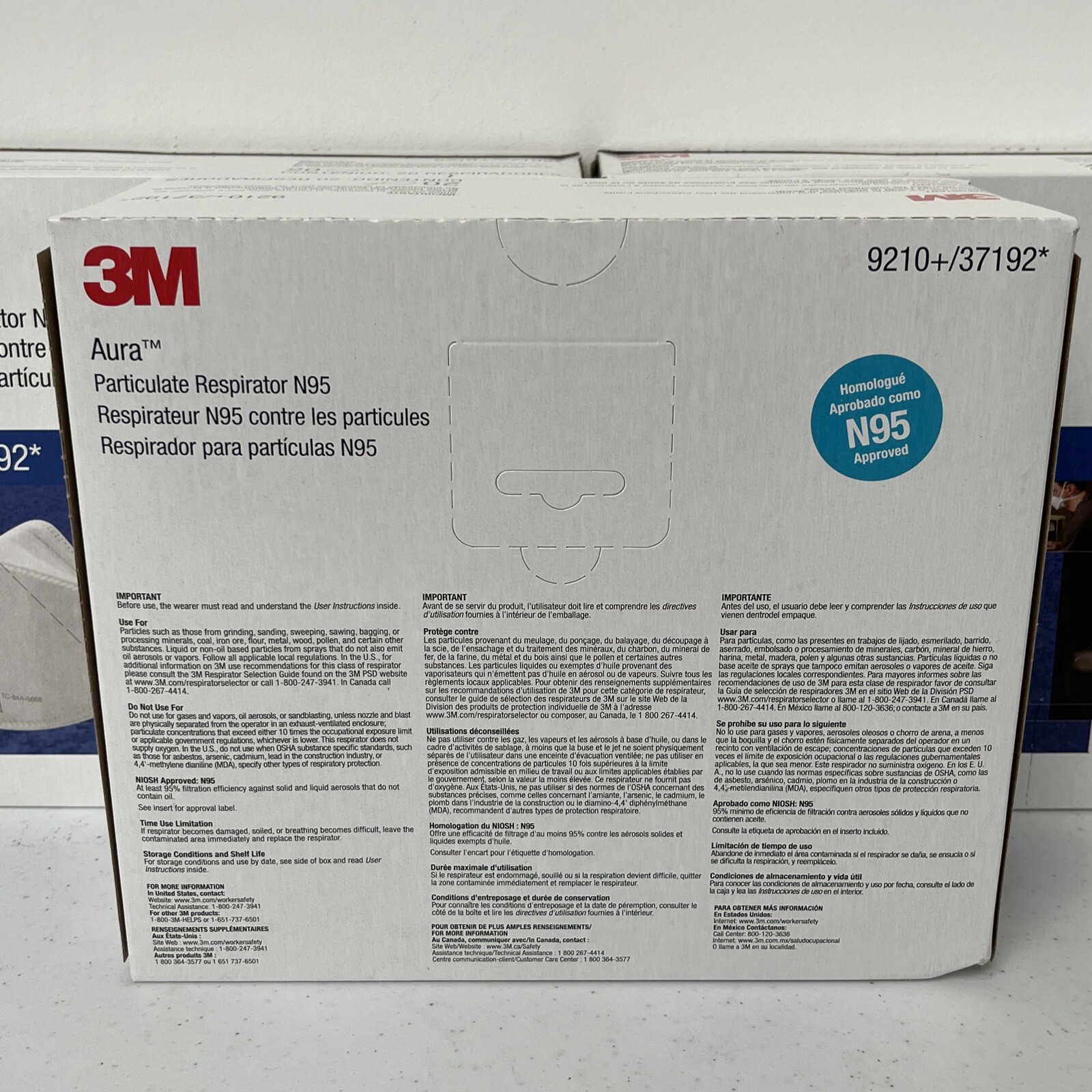 3M AURA 9210 PARTICULATE RESPIRATOR N95 MASKS 3x20pcs/Box (60) **AUTHENTIC**