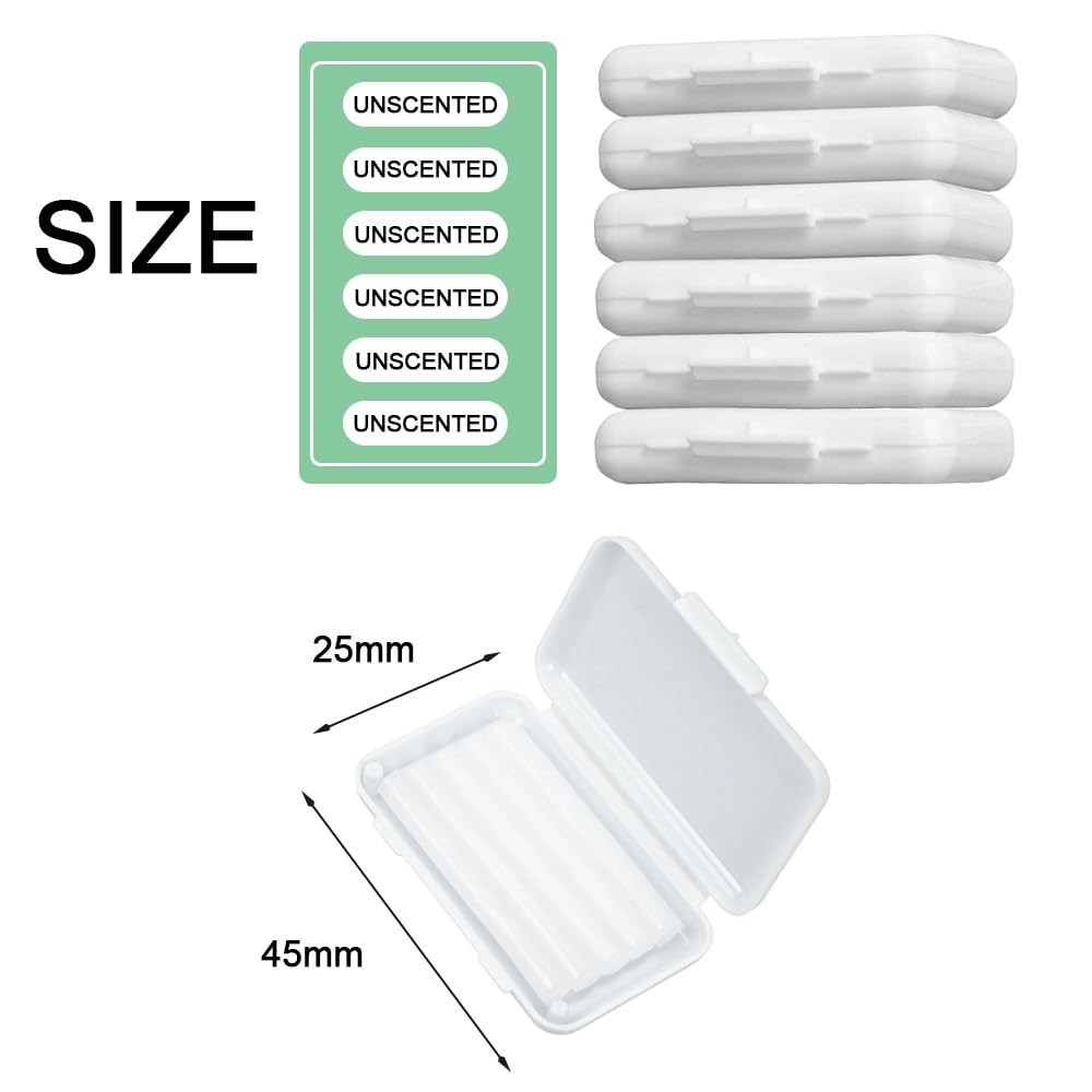 Portable 6-Pack of Unscented Dental Wax for Effective Braces & Invisalign Care
