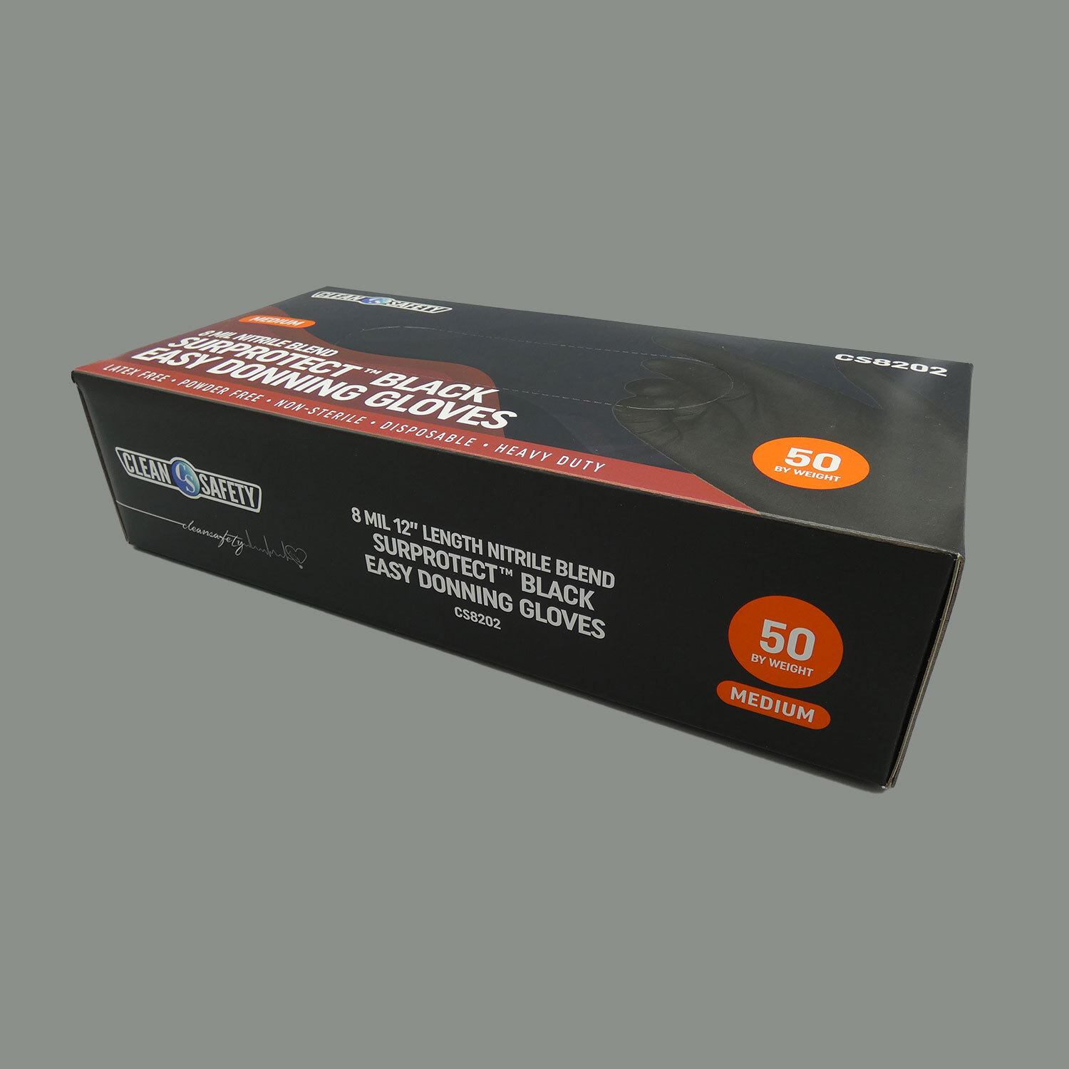 Surprotect Nitrile Blend Black Easy Donning 12″ Gloves (8 MIL), 50/box