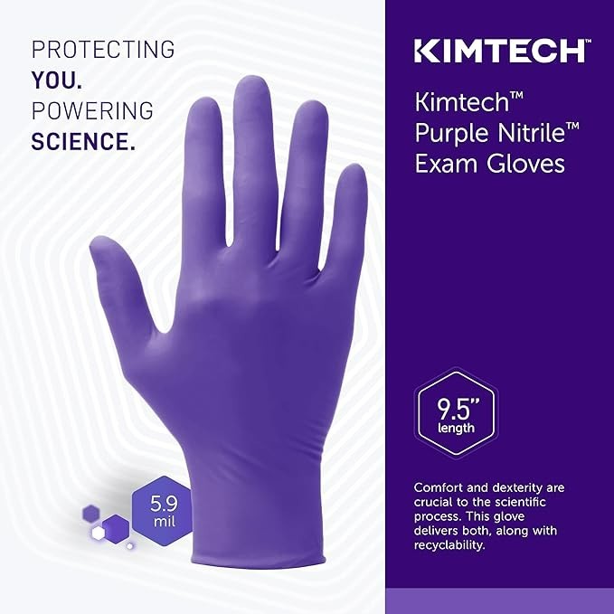 Kimtech Purple Nitrile Powder-Free Exam Gloves Large 200ct