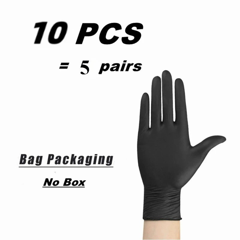 Black Nitrile Disposable Gloves 4 & 5 Mil, Latex & Powder Free