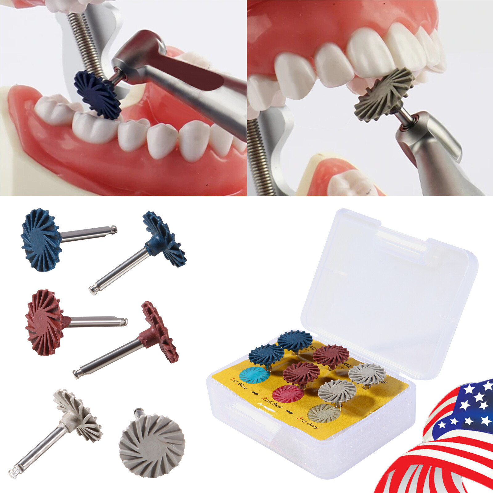 Dental Composite Polishing 14mm wheel RA Silicone Polisher Contra Angle