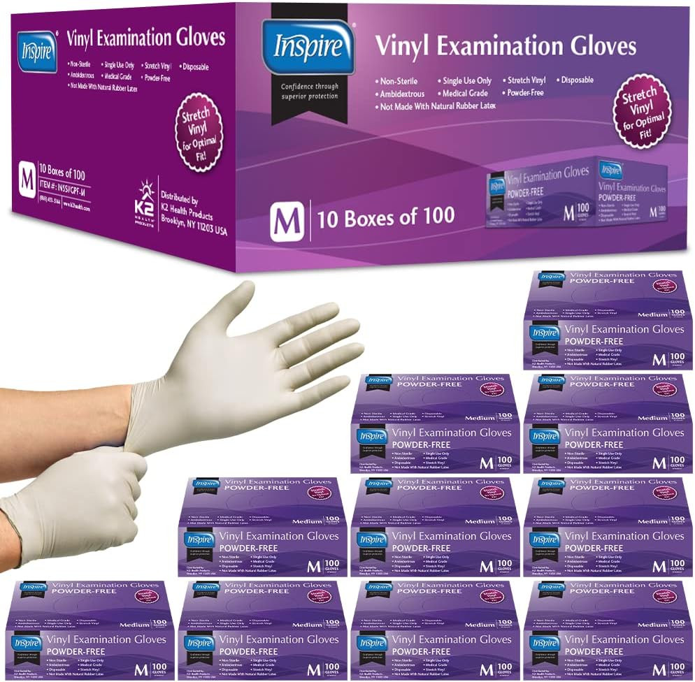 Stretch Vinyl Exam Gloves | the ORIGINAL Quality Disposable Latex Free Medical G