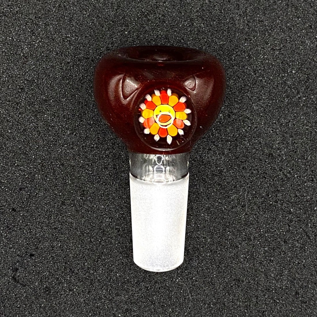 14mm Single Hole Glass Bowl Slide – Tekashi Murakami Flower
