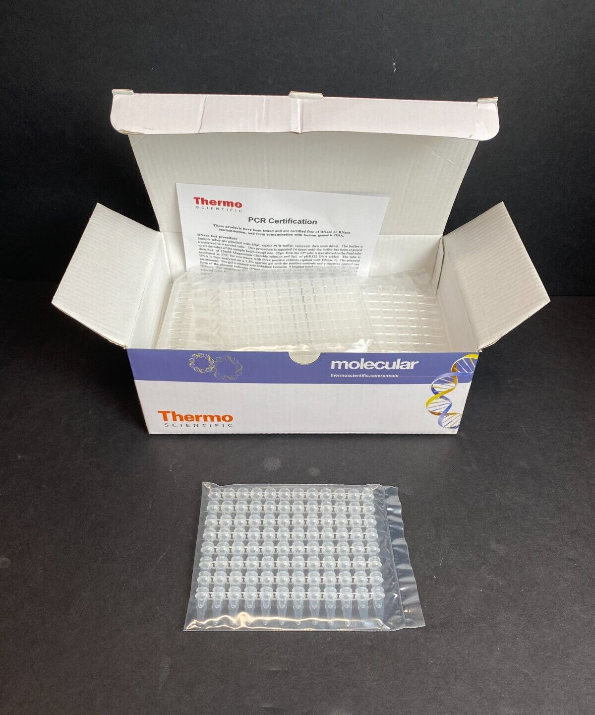 Thermo Scientific 12 Tube Strip Thin Wall with Flat Cap 0.2 ml 90 Strips