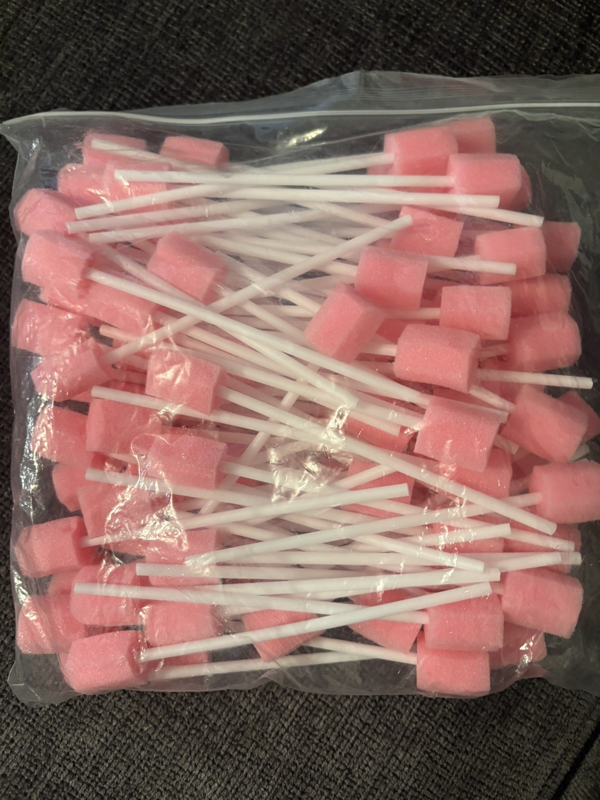 100PC Disposable Oral Care Sponge Swabs Tooth Cleaning Mouth Swab With Sticks