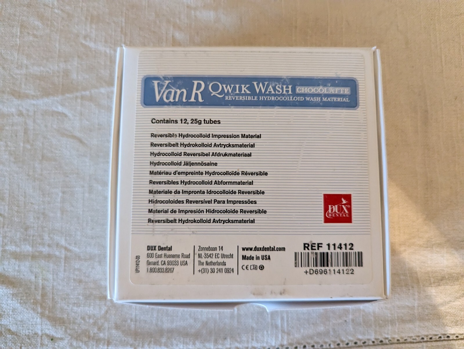 Van R Qwik Wash Reversible Hydrocolloid Dental Impression Chocolate