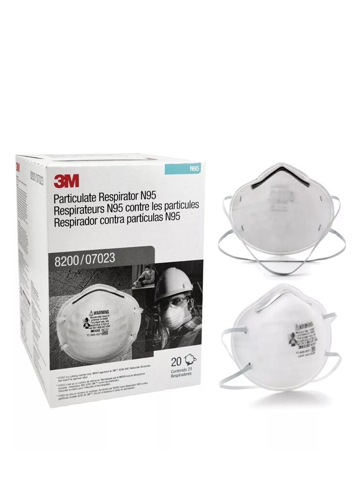 Genuine 3M 8200 N95 Particulate Respirator 20 Masks/Brand New Box Free 🚢
