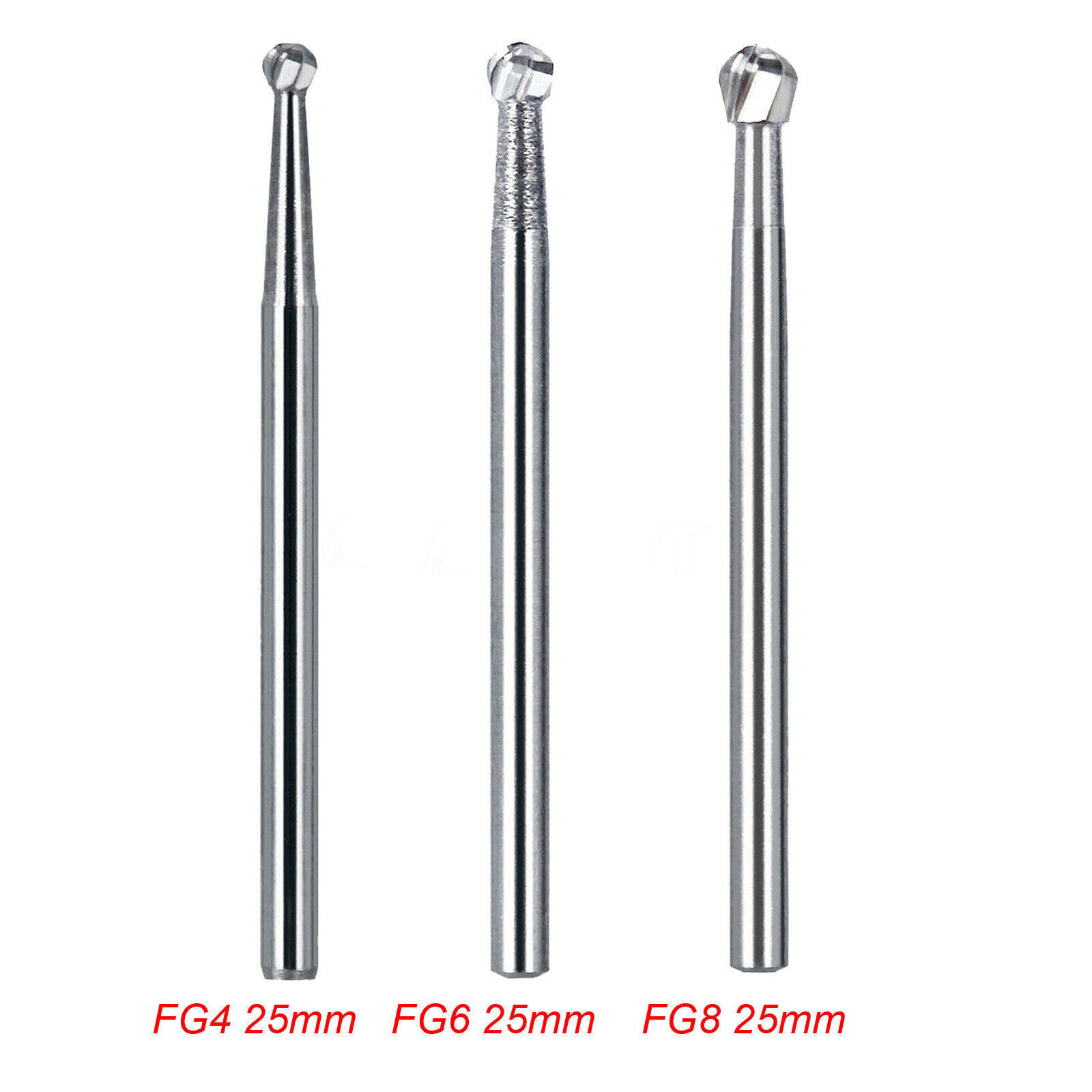 Dental Carbide Burs Surgical High Speed SURG Round Long Shank 25mm FG XL 4/6/8