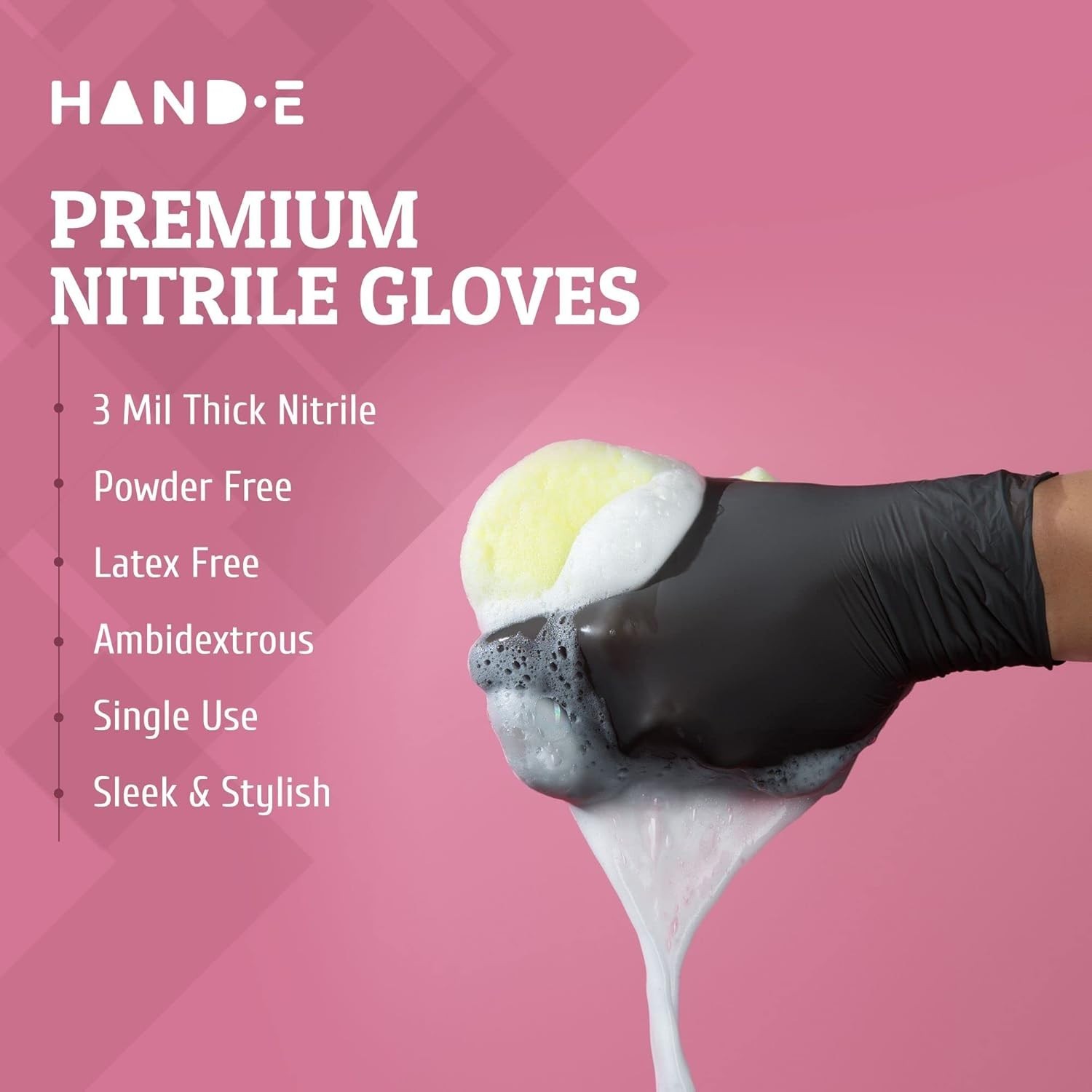 Black Nitrile Disposable Gloves Large BBQ Tattoo Dye Cooking Mechanic Gloves
