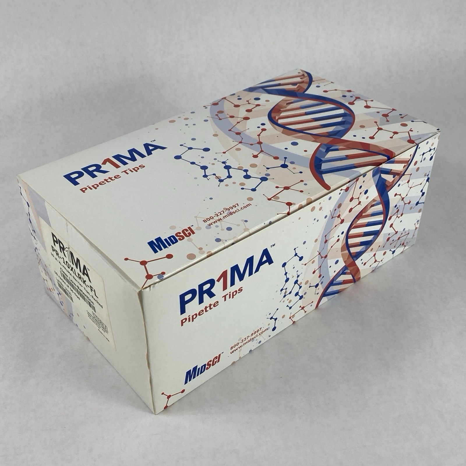 PR1MA PR-10XLRK-FL 10µl XL Clear Racked PR1MA Barrier Tips Case -4800 Total Tips