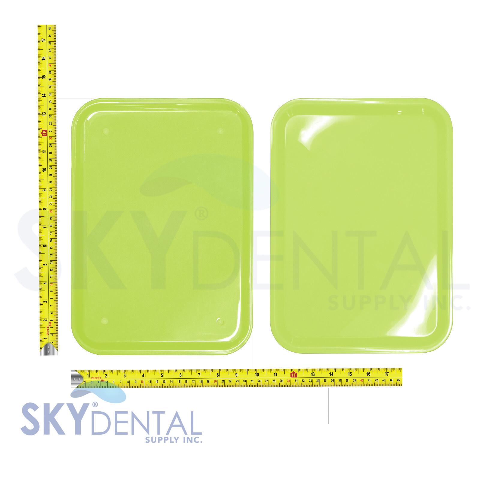 20x Dental Tray Autoclaving Plastic Instrument Flat Trays Size B All colors