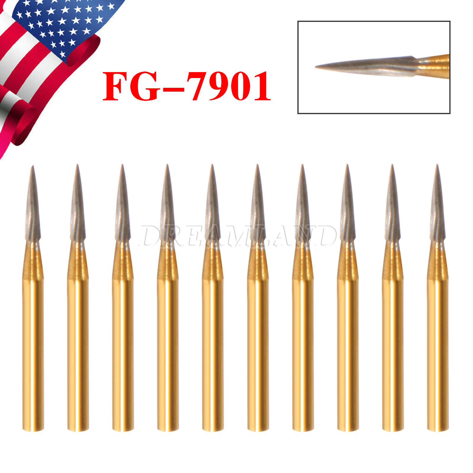 Dental Tungsten Carbide Burs Trimming & Finishing &Polishing FG Round High Speed