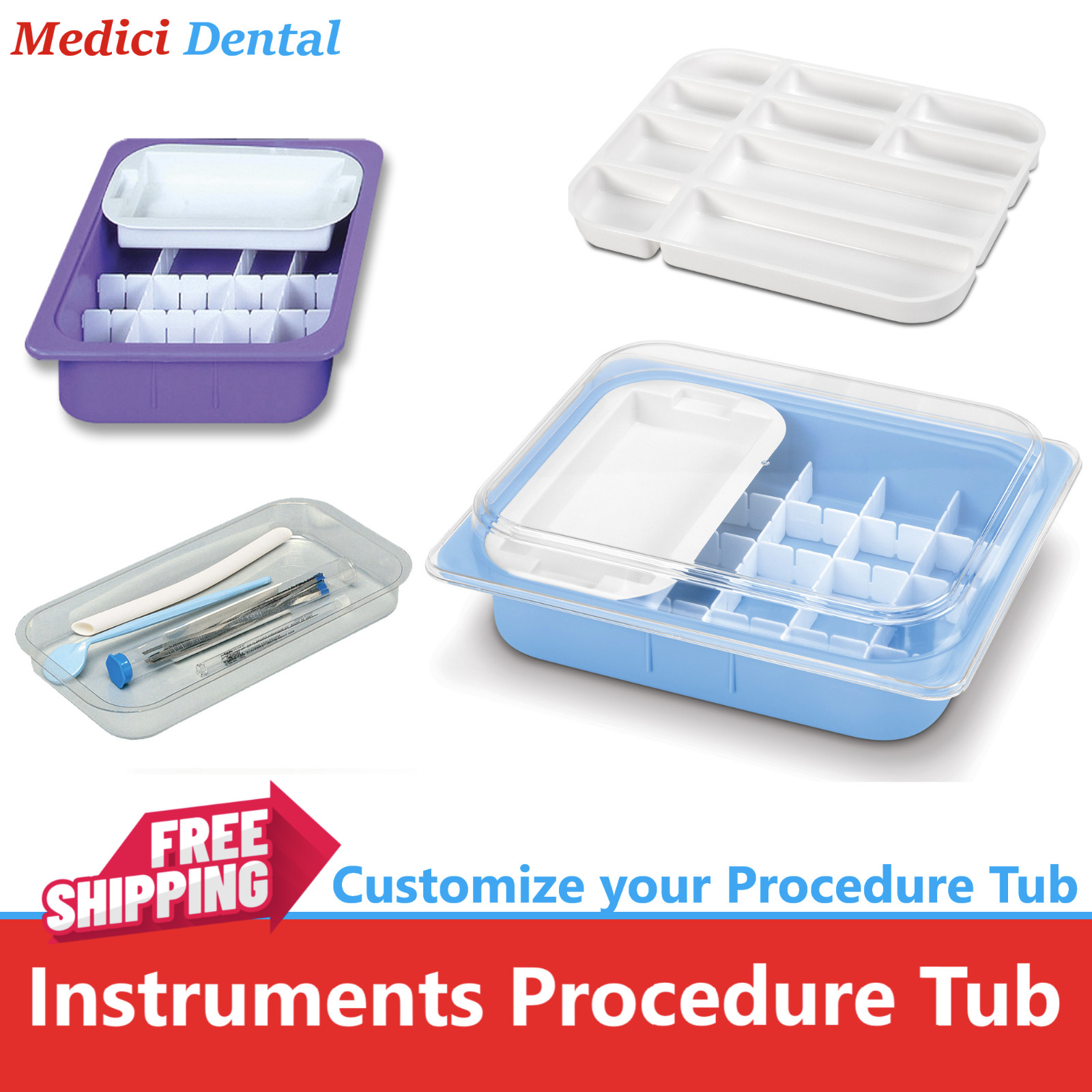 Dental Operation Tub, Tub Lids, Tub Dividers, Instruments Tub, Autoclavable Tub