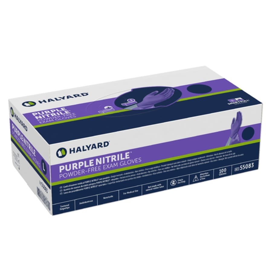 9.5″ Powder-Free Nitrile Exam Gloves Non-Sterile Multiple Sizes 100/Box