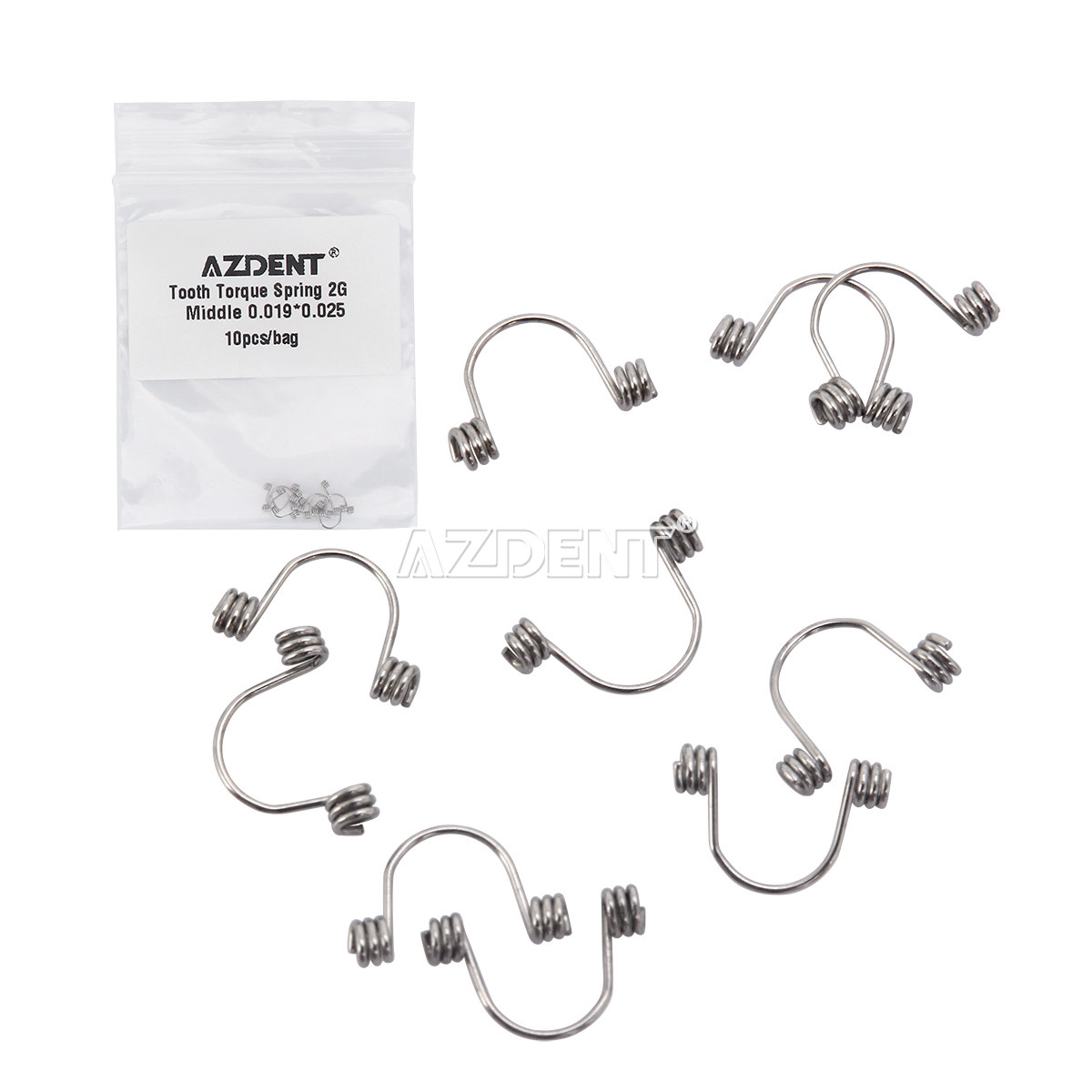 AZDENT Dental Anterior Teeth Torque Orthodontic Rectangular Springs 10Pcs/Pack