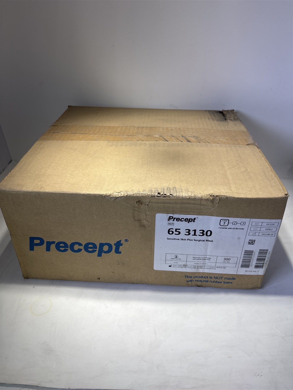 Precept 65 3130 Sensitive Skin Plus Surgical Mask Case of 300 (6×50)