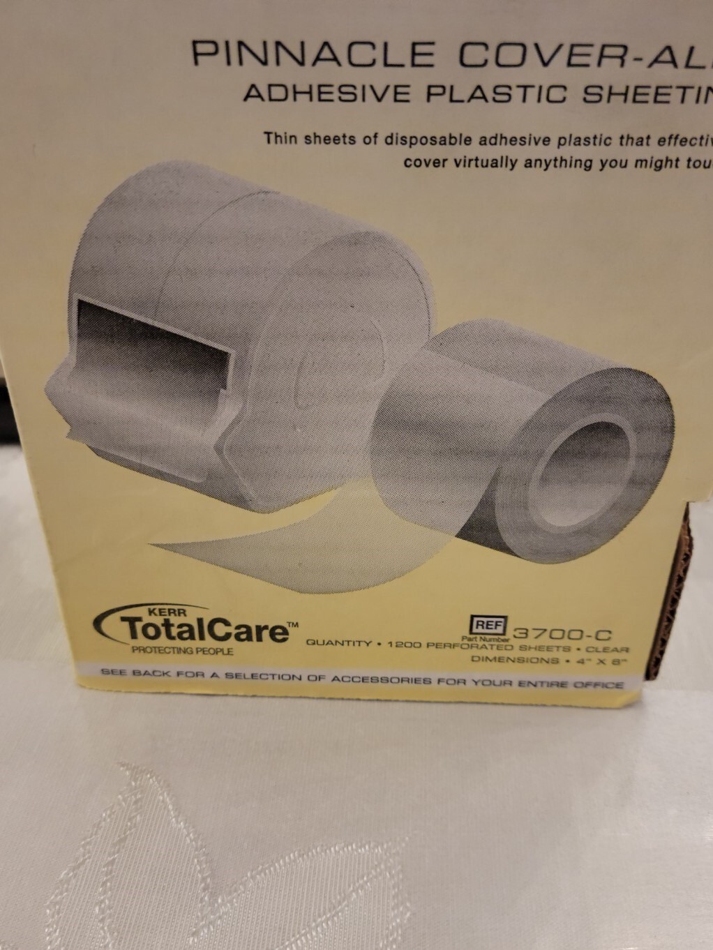 Pinnacle Cover-All Adhesive Plastic Sheeting 4″x6″ 1200 Perforated sheets- Clear