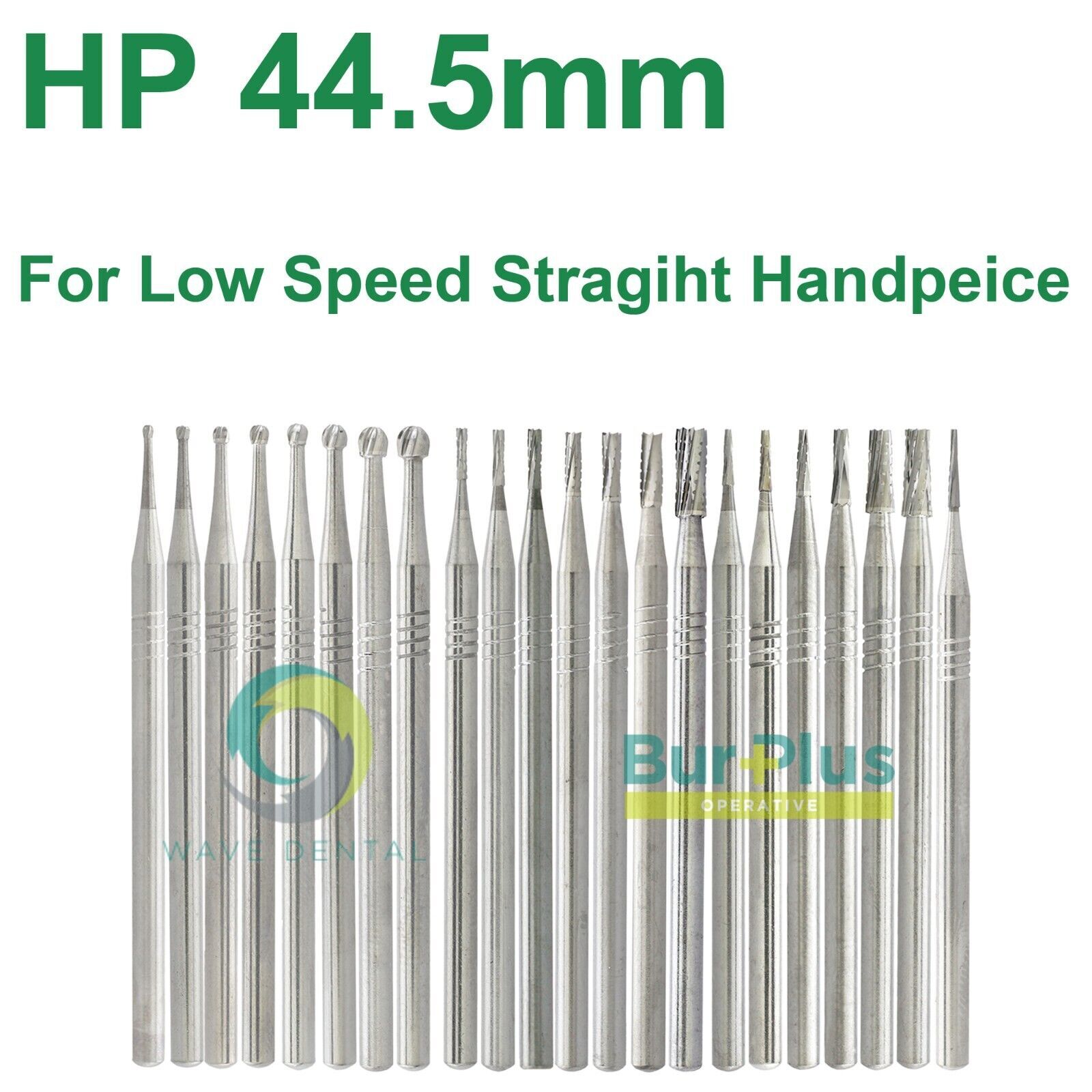 Wave Dental Straight Surgical Bur Carbide Bur Round HP 44.5mm For Low Speed 2.35