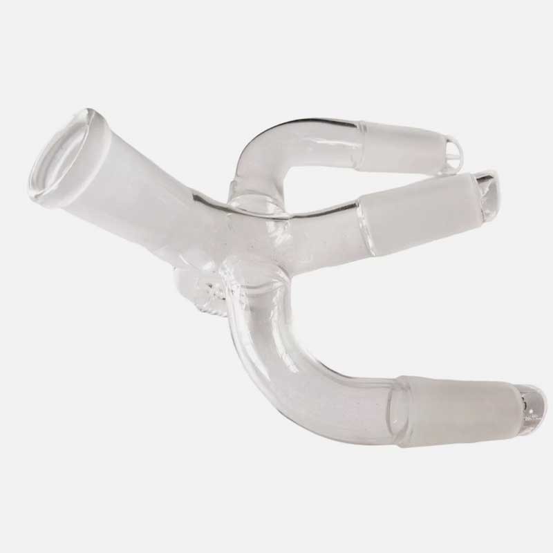 24/29 Glass Receiver Adapter With Multiple Connection Ground Joint Lab Glassware
