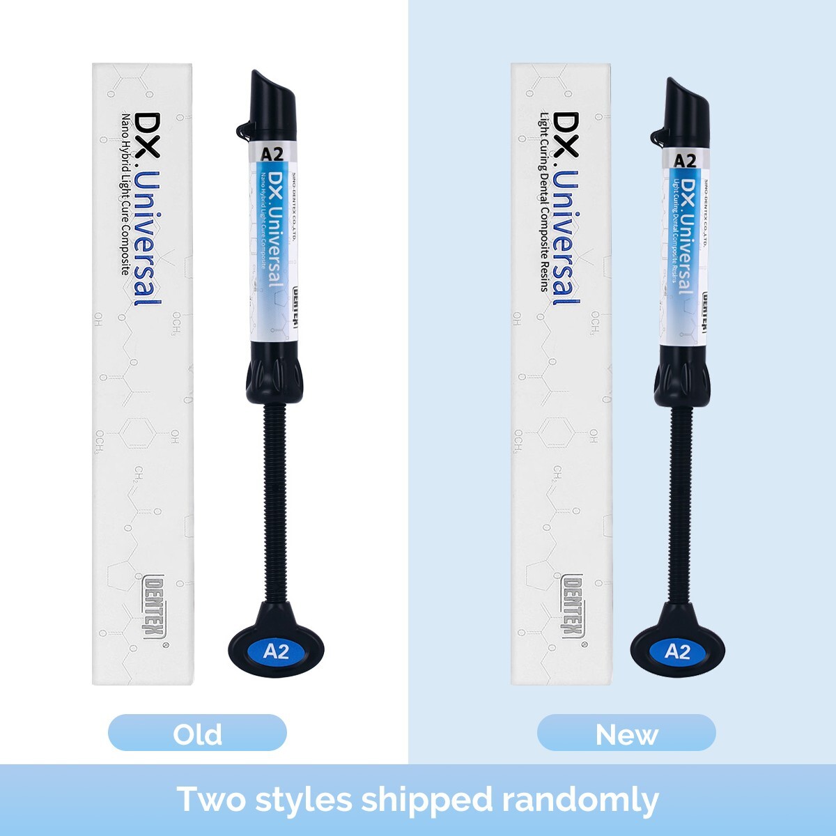 DENTEX Dental Universal Light Cure Composite Resin A2 Shade 4g/Syringe USA