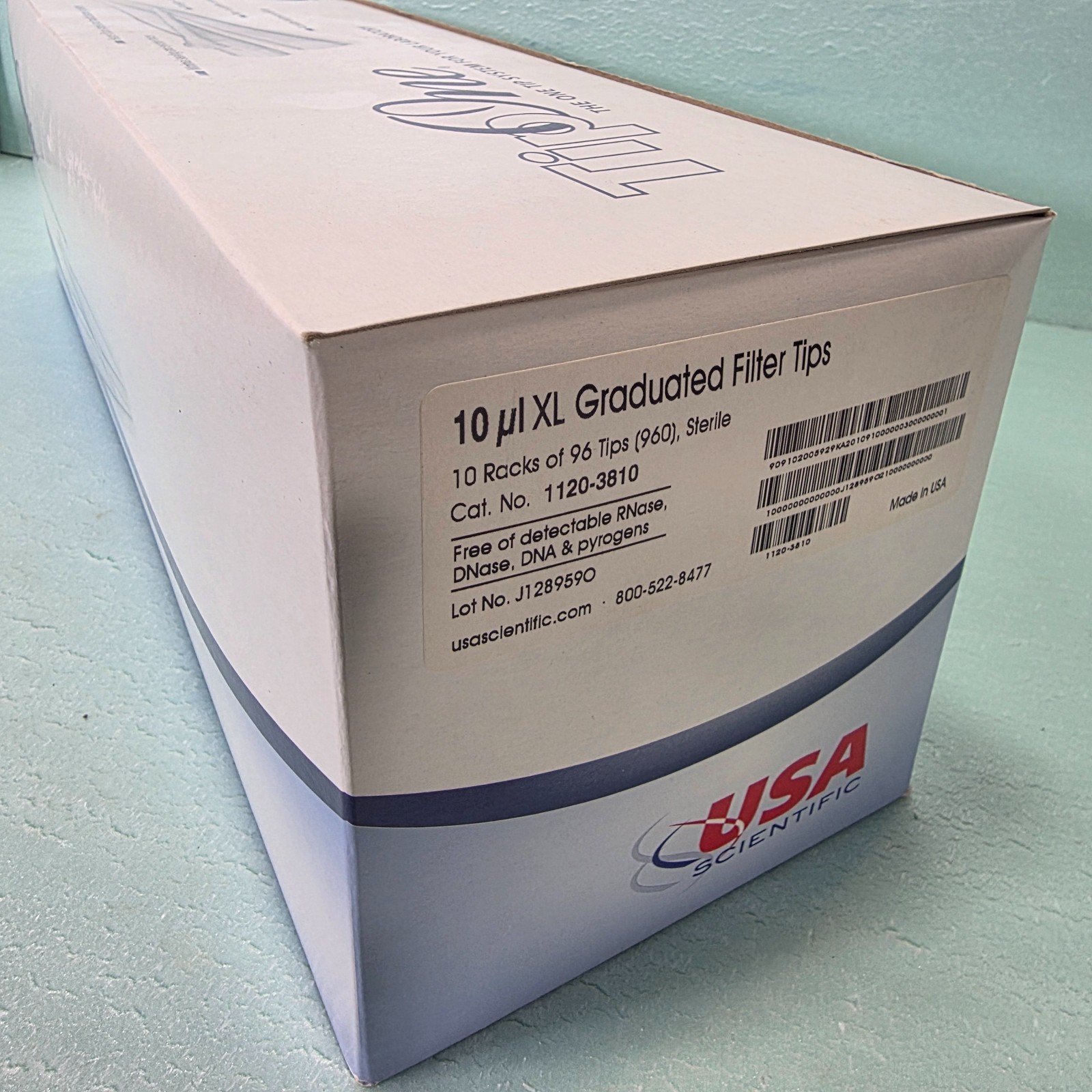 TipOne 1120-3810 10uL XL Graduated Filter Pipette Tips 10 Racks 960 Total