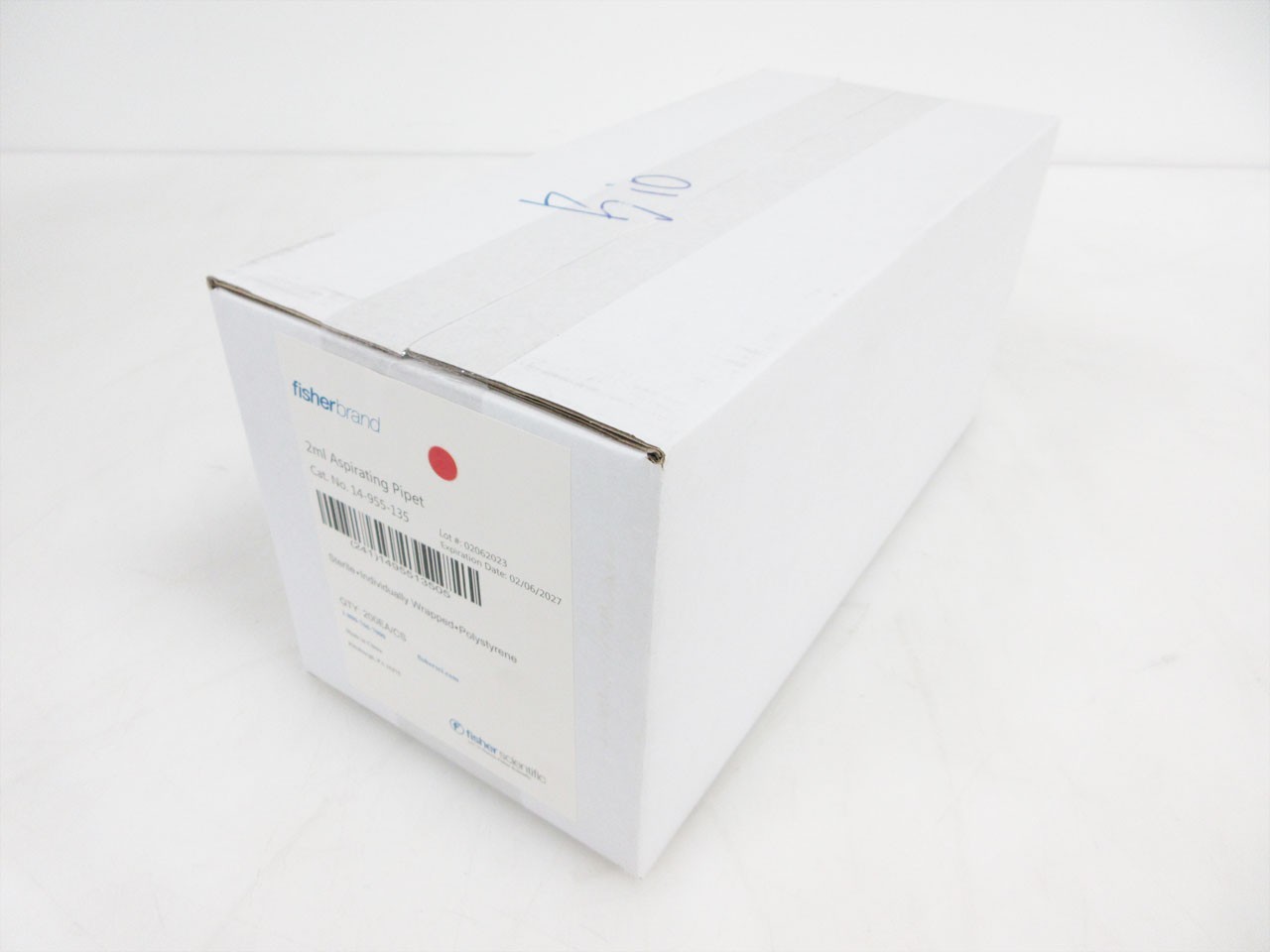 CASE 200 FISHERBRAND 14-955-135 ASPIRATING PIPET 2 mL STERILE 275mm EXP 02-2027