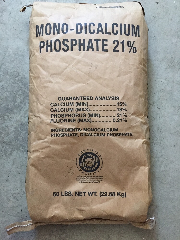 50 lbs Mono-Dicalcium Phosphate 21% Fluorine Calcium Soil Livestock, Deer Health