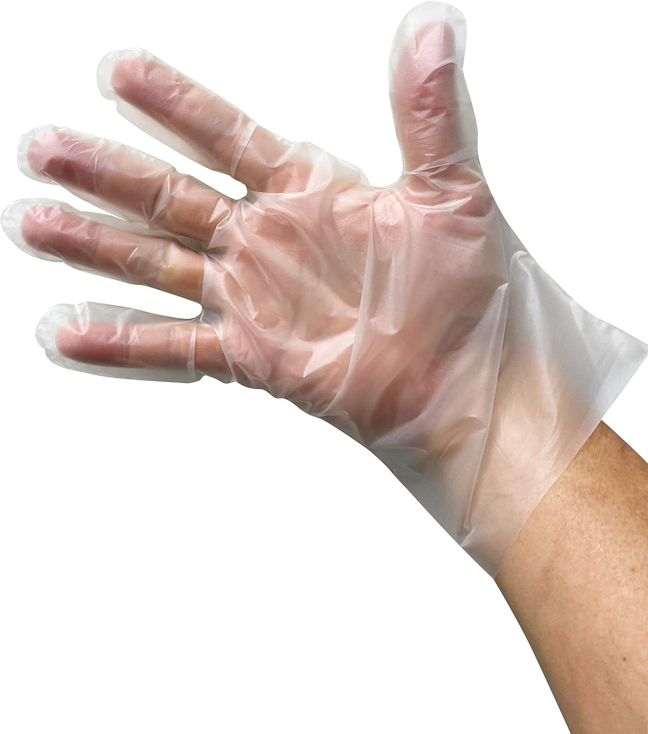 200 Count PolyStretch TPE Poly Hybrid Disposable Gloves, Powder-Free, Vinyl G…