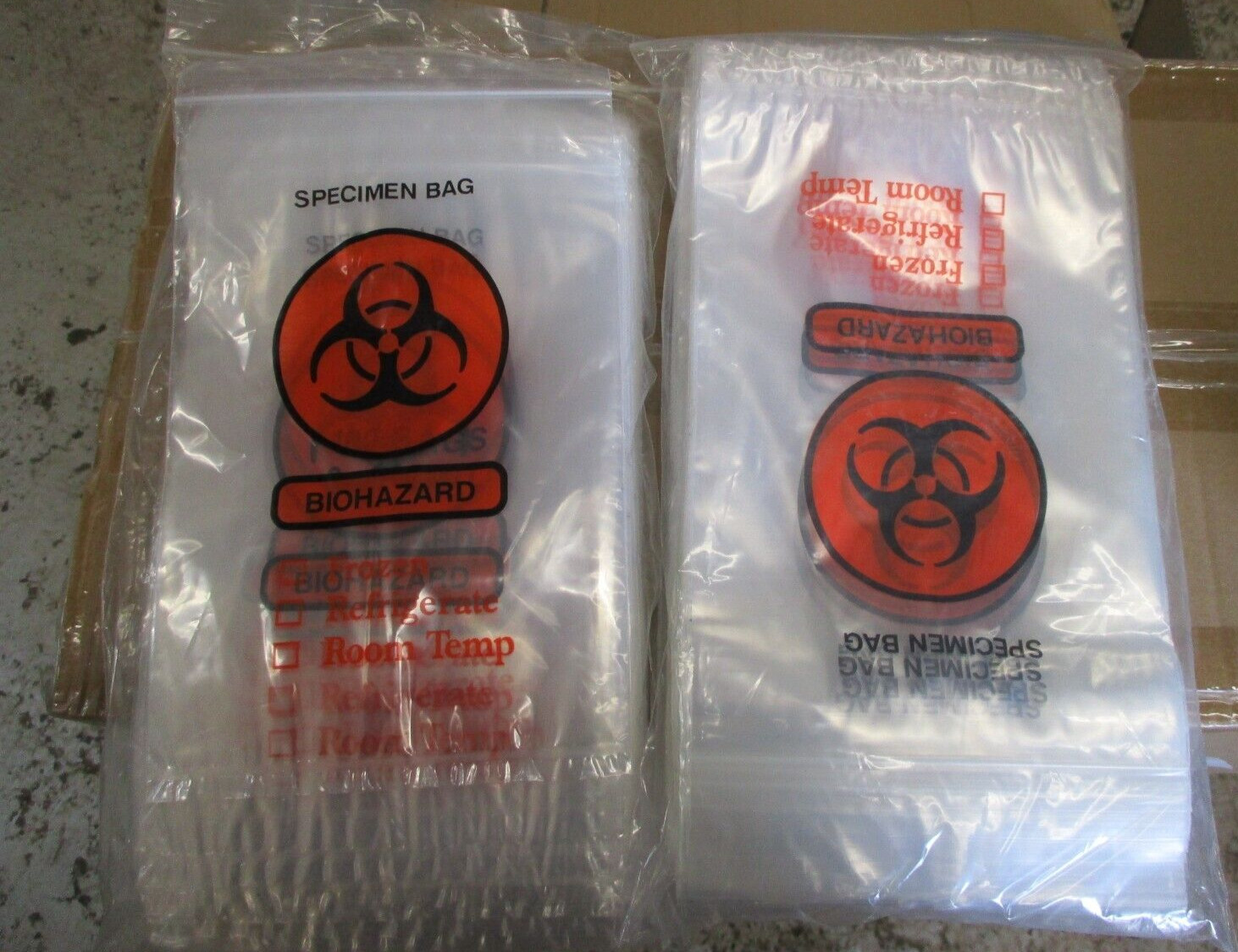200 NEW 6″ x 9″ Biohazard Econo-Zip Specimen Transport Bags 2mil 3 Wall + Pouch